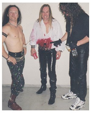 Jeff 'Mantas' Dunn backstage in Greece, 1997
