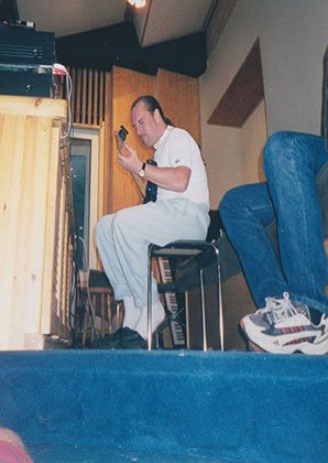 Jeff 'Mantas' Dunn in the recording studio